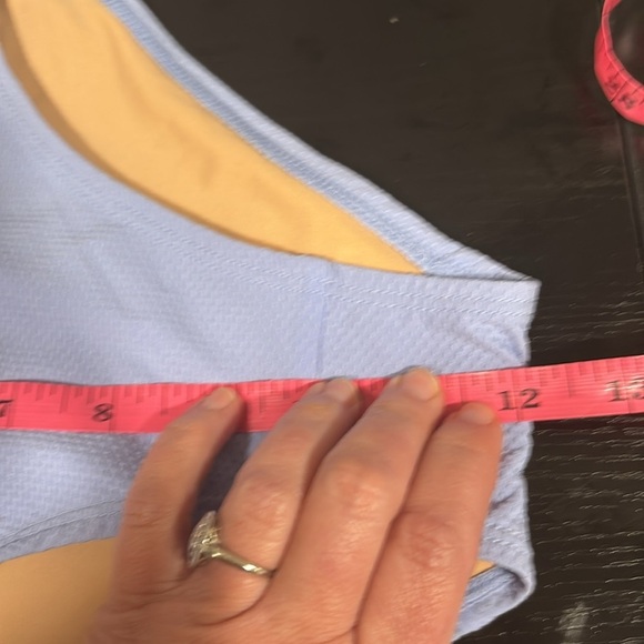 J.Crew periwinkle highrise full coverage swim bottom Rick Rack Trim red trim XXS - Picture 8 of 9